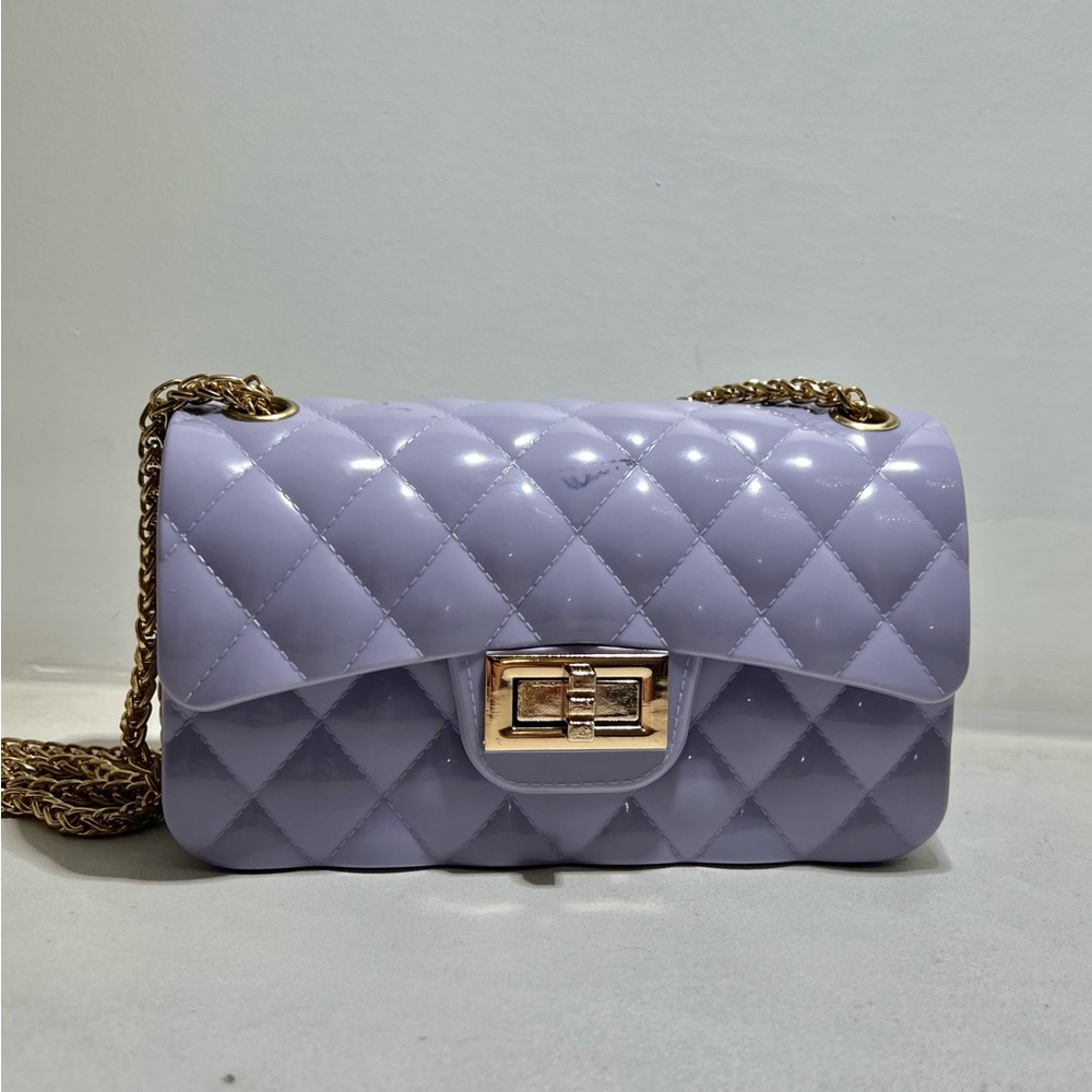 Elegant Purple Quilted Women's Bag